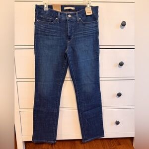 Levi's Dark Blue Shaping Straight Jeans